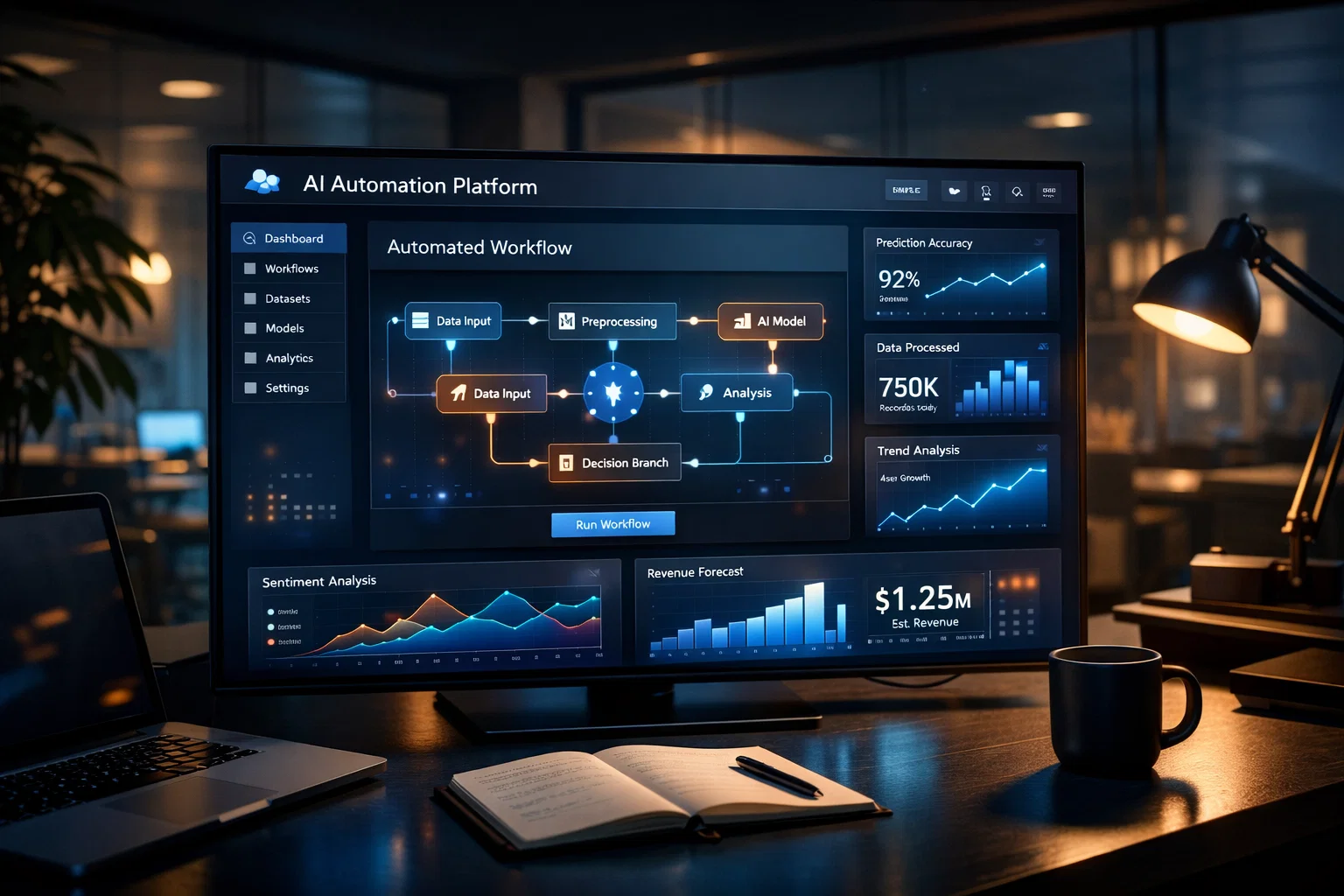 AI automation dashboard